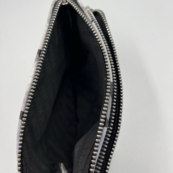 Steve Madden Floral Black & Gray Clutch Wristlet Wallet 2 Zip Pockets - Picture 7 of 9